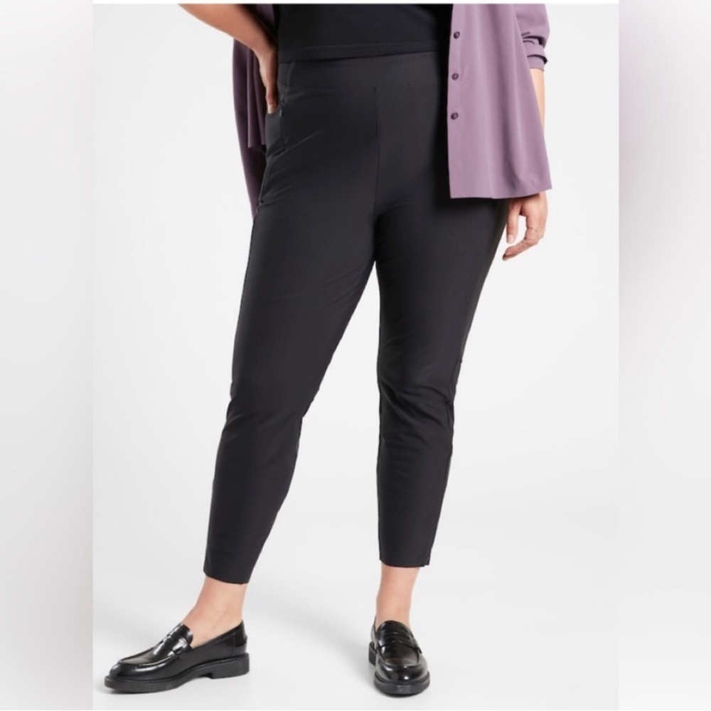 NWT Athleta Stellar Tight In Black Sz 26 Plus Size High Rise Athleisure